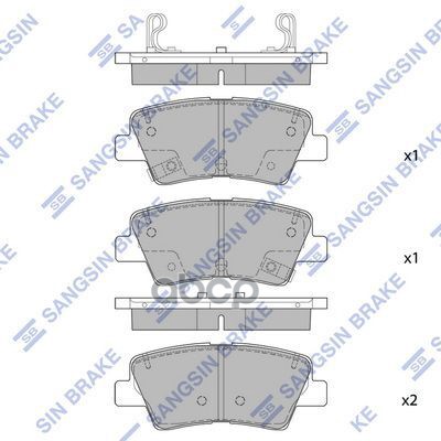 Колодки задние SANGSIN BRAKE SP1846